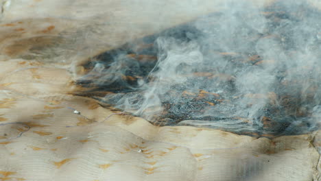 investigation of the causes of the fire - a smoking mattress