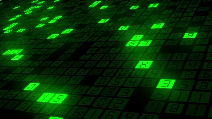 Abstract background with binary code