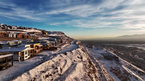 capturing dramatic sky and beautiful neighborhood located at ridge in north salt lake in utah