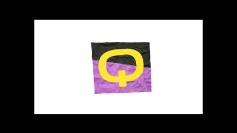 crumpled paper letter q