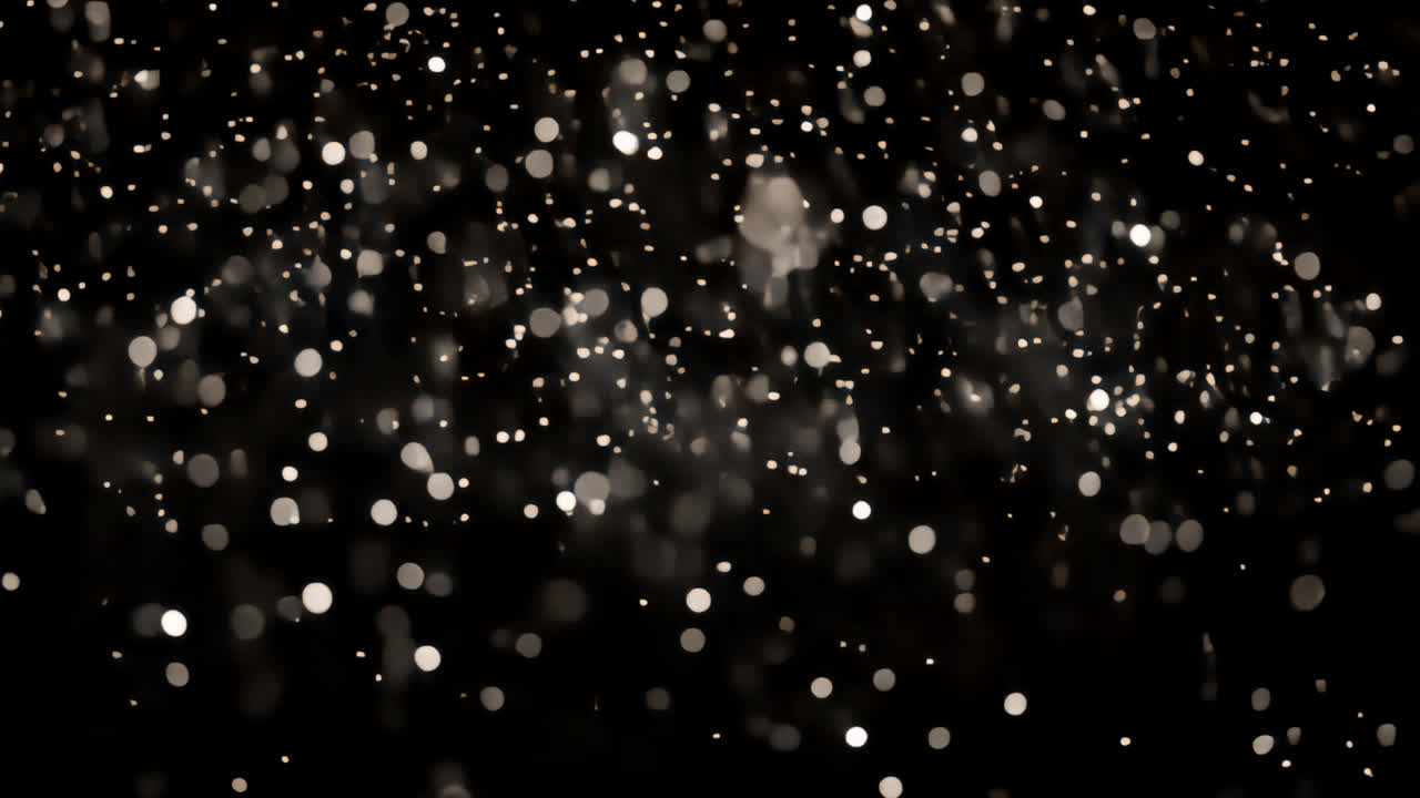 Glitter and bokeh lights animated overlay, transparent 4K video, alpha channel, ProRes 4444