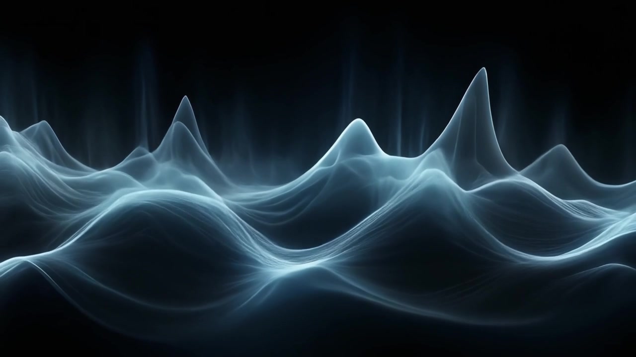 Abstract Glowing Blue Wave Motion Background