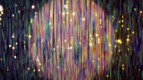 multicolored fringed curtain