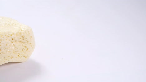 block of white cheese