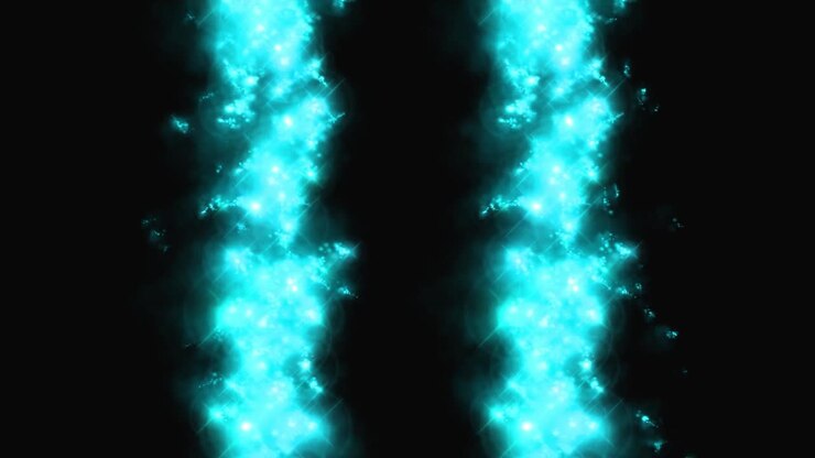 Animazione grafica in movimento di scintille e particelle colorate.