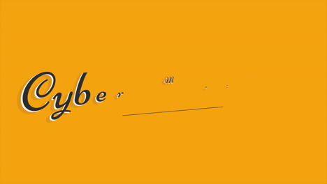 lunes cibernético con degradado amarillo