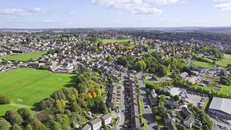 Luftpanoramablick-Auf-Wohnhäuser-In-Städtischer-Nachbarschaft