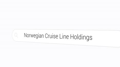 typing norwegian cruise line holdings on the search engine