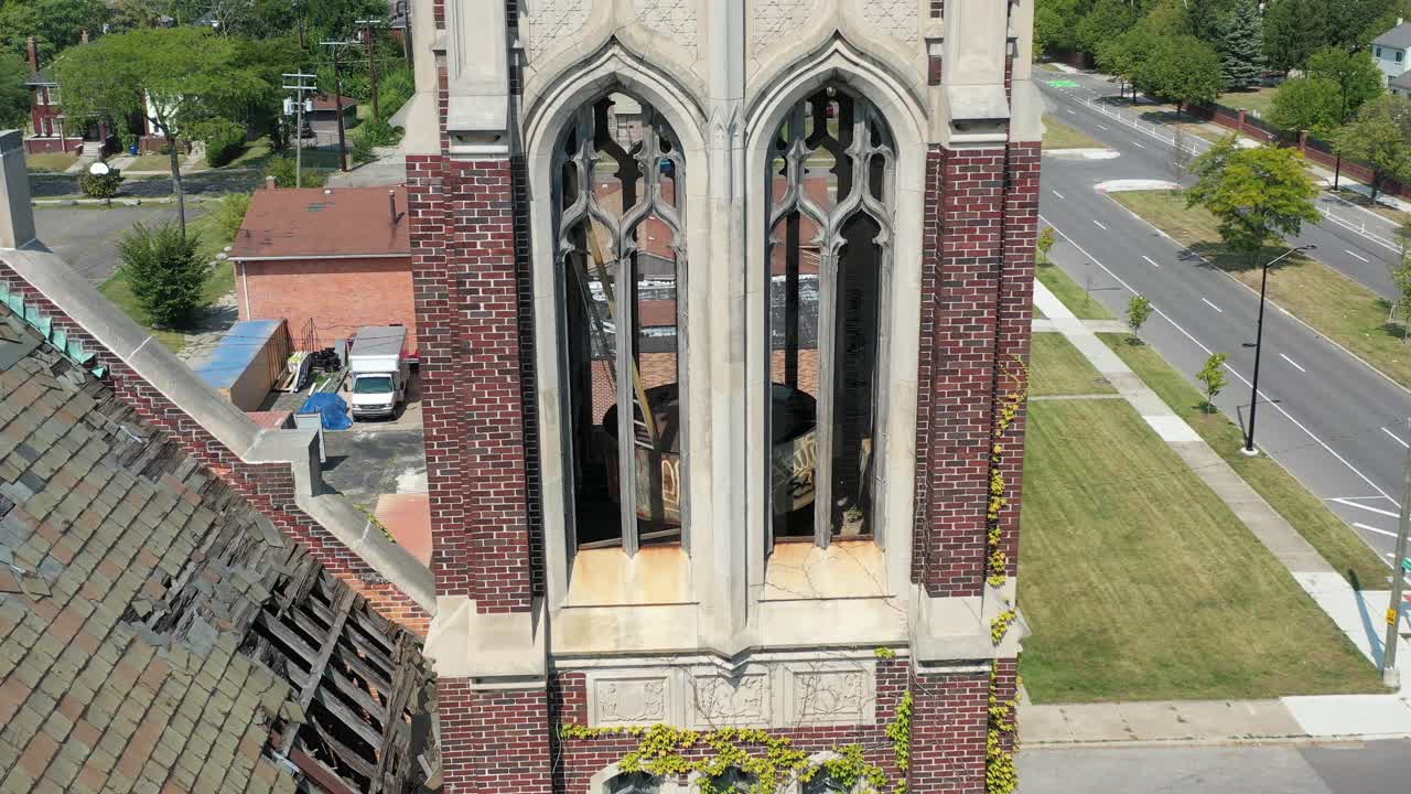 Abandoned Dilapidated Church in Detroit Michigan USA