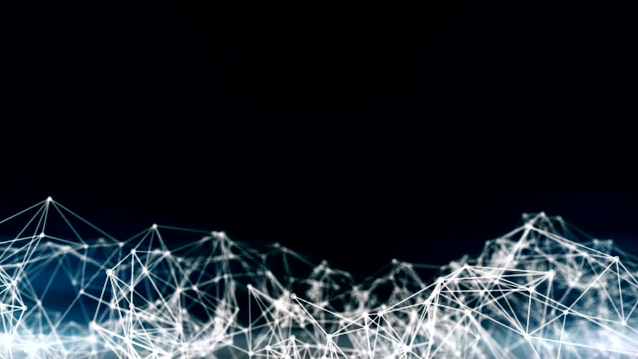 Futuristic polygon mesh with copy space.