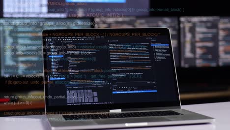 laptop screen showing code