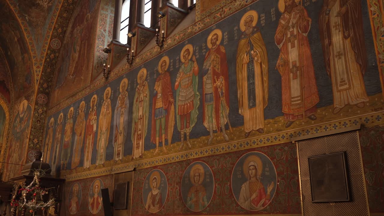 세인트의 내부 벽에 벽화의 팬  ⁇