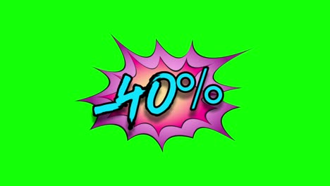 el 40% de la venta de arte pop es una animación de bucle de explosión.