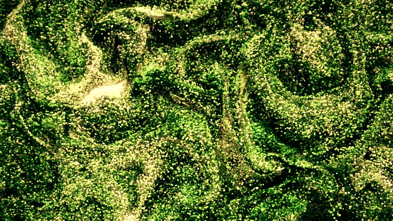 абстрактные сферы, вращающиеся вокруг, как краска.