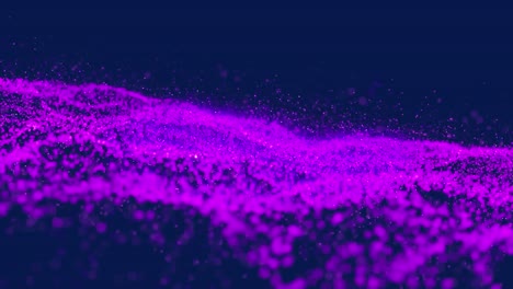animación de puntos que forman ondas dinámicas contra un fondo abstracto