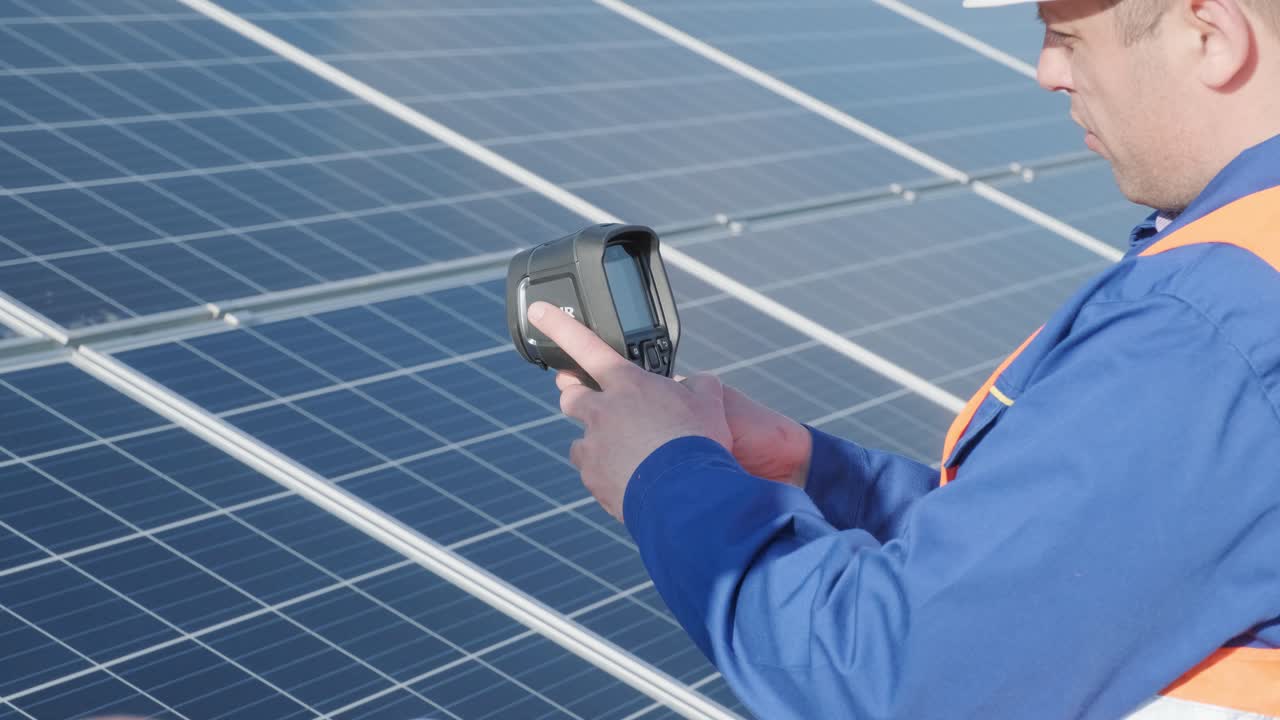 Inspector examination of photovoltaic modules using a thermal imaging ...