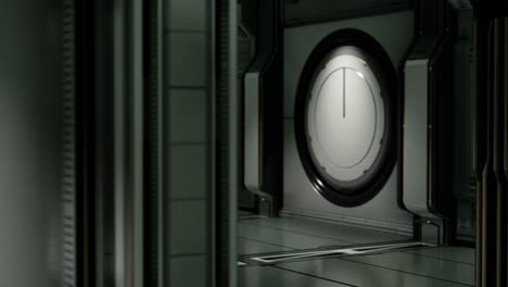 clean sterile futuristic science fiction interior of a laboratory or spaceship