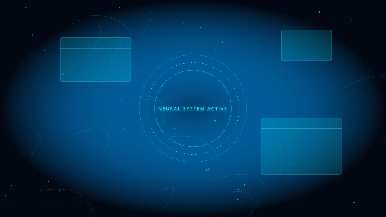 Futuristic Neural System Interface with Digital Data Windows