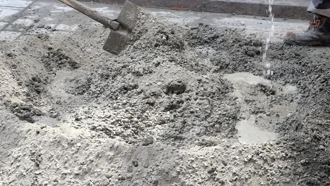 Mixing Cement with Water
