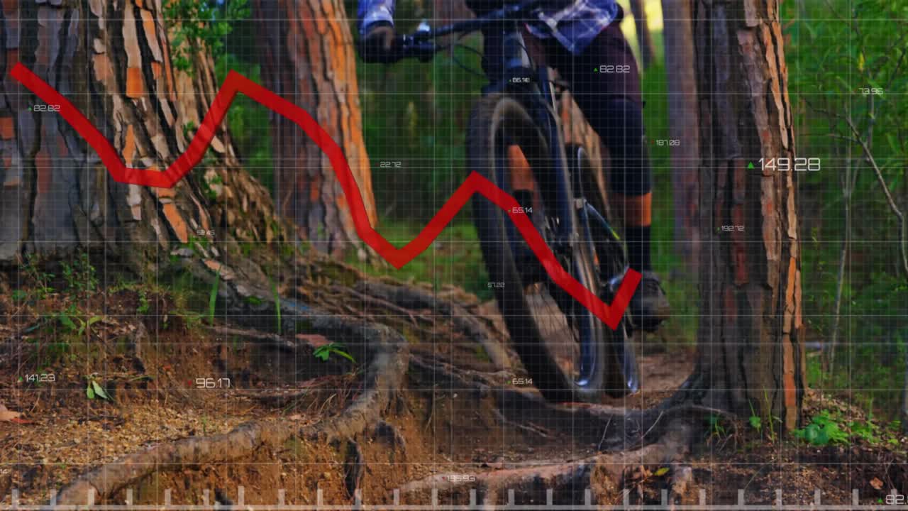 procesamiento de datos estadísticos contra el ciclismo humano en el bosque