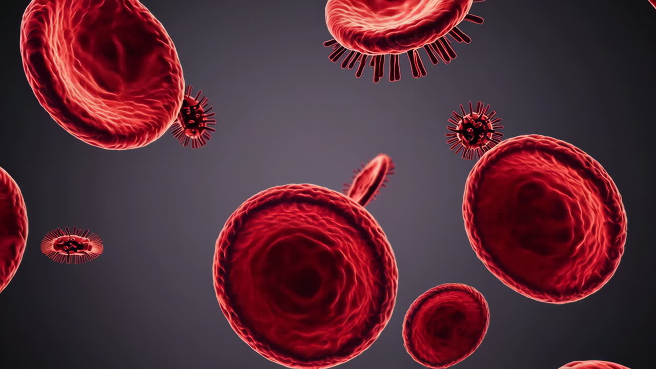 glóbulos rojos y virus