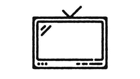 television icon animation footage & alpha channel