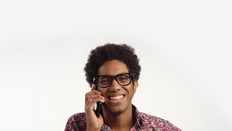 cu young man answers phone