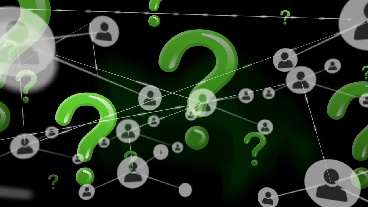 animación de la red de conexiones sobre peculiares en fondo negro