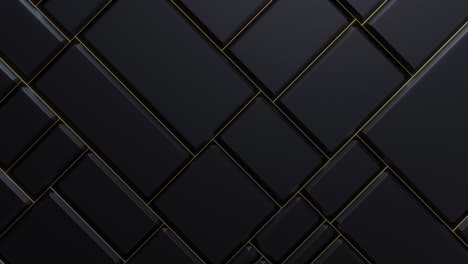 fondo abstracto con superficie cúbica en movimiento negra.
