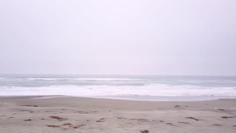 first person view walking to the beach during a cloudy day in baja california, mexico