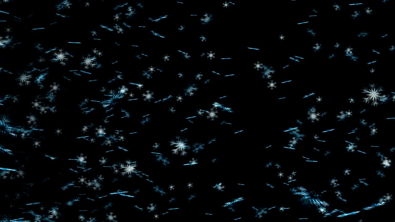 Realistisk snø i 4K. 3D-gjengitt bakgrunn