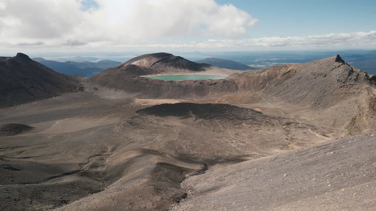 Volcanic Crater with Alpine Lake