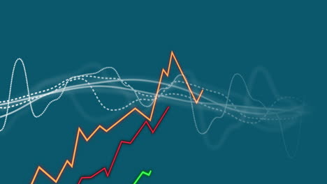 animation of diagrams moving on green background