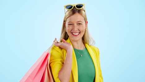 Fashion,-sale-and-face-of-woman-with-shopping-bag