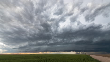 a dusty outflow-dominant storm has one last push, sending dust and debris right at me