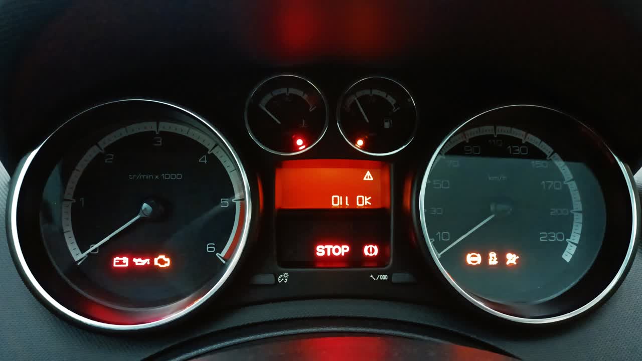 드  자동차 경고 조명 기호 및 자동차 대시보드 표시