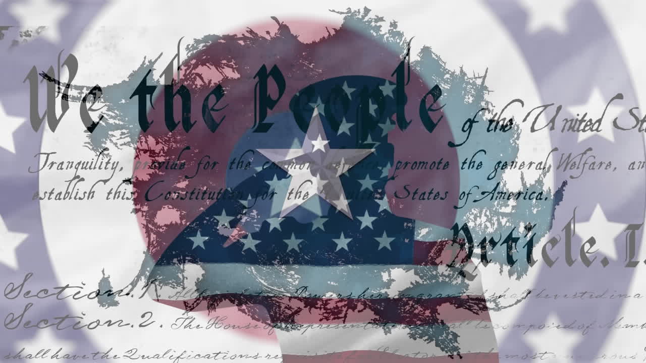 군인 인사를 하는 미국 발로 색이 인 원의 애니메이션