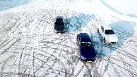 maserati cars on ice track