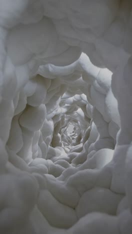 abstract white cloud tunnel
