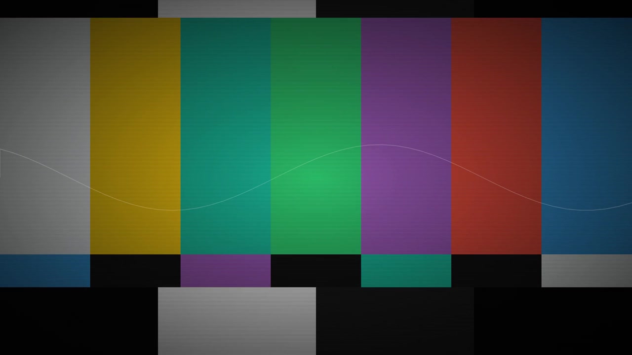 Television Test Pattern with Glitch Effect