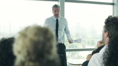 businesspeople attending a conference