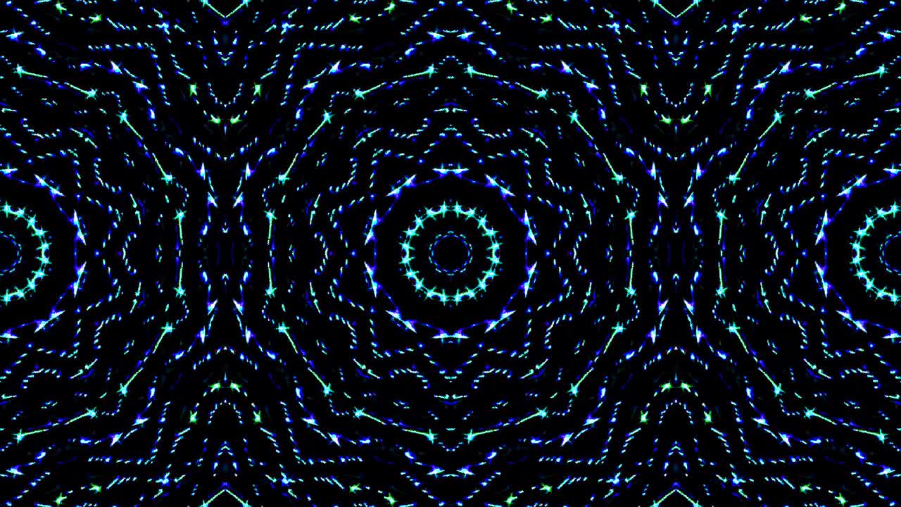 patrón de kaleidoscopio abstracto con colores completos. mandala mágica. 4k