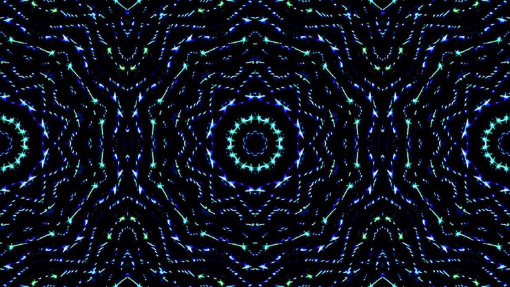 Abstract Kaleidoscope pattern with full colors. Magic mandala. 4k