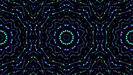 patrón de kaleidoscopio abstracto con colores completos. mandala mágica. 4k