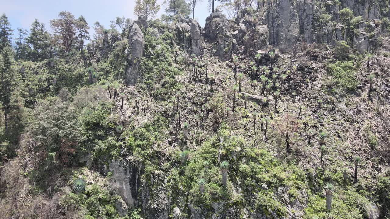 vista panorámica de un peñasco con rocas en un día soleado