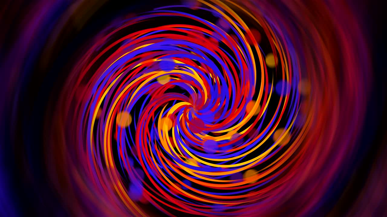 muchas líneas de partículas espirales brillantes, fondo abstracto moderno generado por computadora