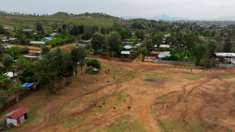 life unfolding in key afer town viewed from sky