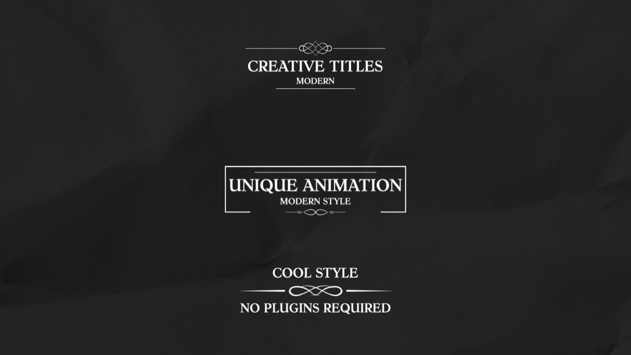 Minimalistiske Animerede Typografiske Titler på Tekstureret Sort Baggrund