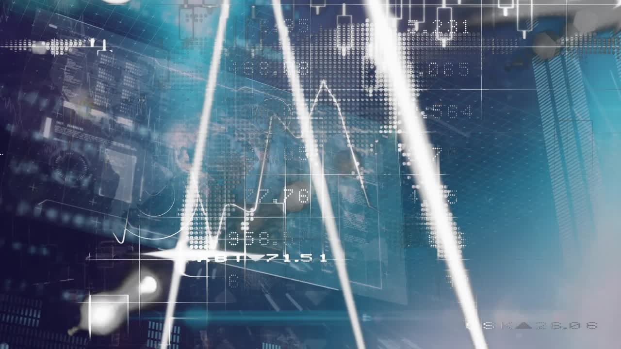 Animation af databehandling over bybillede