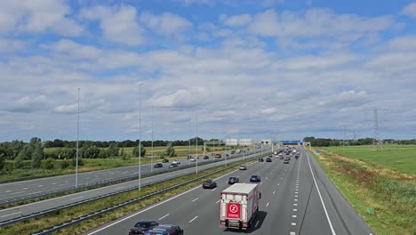 cars moving fast on a busy highway